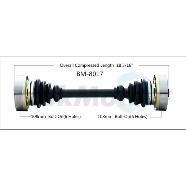 Surtrack Axle Cv Axle Shaft, Bm-8017 BM-8017 - main